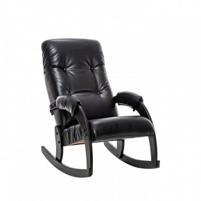 Кресло-качалка Модель 67 Венге, к/з Vegas Lite Black в Нижней Туре - nizhnyaya-tura.germes-mebel.ru | фото