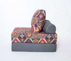 Кресло-кровать-пуф бескаркасное Прайм (мехико серый-графит) в Нижней Туре - nizhnyaya-tura.germes-mebel.ru | фото