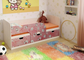 Кровать детская Минима Лего 1.6 (лиловый сад/дуб атланта) в Нижней Туре - nizhnyaya-tura.germes-mebel.ru | фото