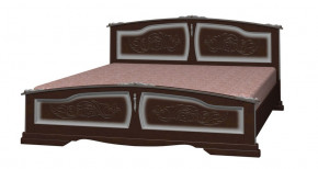 ЕЛЕНА Кровать из массива 1600 (Темный Орех) в Нижней Туре - nizhnyaya-tura.germes-mebel.ru | фото