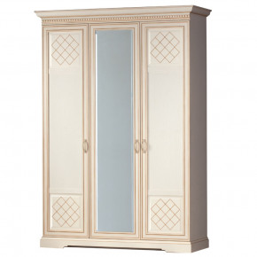 Шкаф для одежды 3-дверный №800 Парма кремовый белый в Нижней Туре - nizhnyaya-tura.germes-mebel.ru | фото