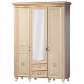 Шкаф для одежды 3-х дверный №470 Марлен Кремовый белый в Нижней Туре - nizhnyaya-tura.germes-mebel.ru | фото