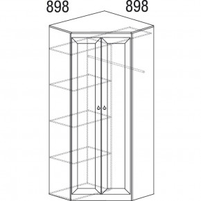 Шкаф угловой №606 "Инна" (угол 898*898) в Нижней Туре - nizhnyaya-tura.germes-mebel.ru | фото